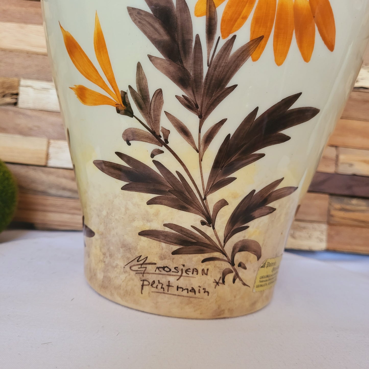 Vase Grosjean peint main