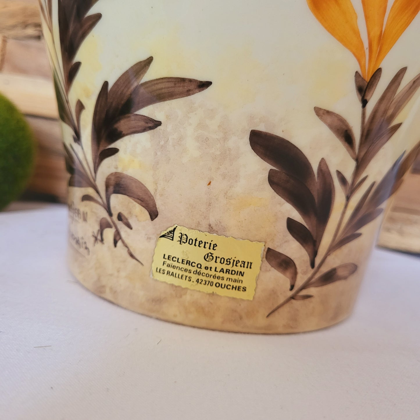 Vase Grosjean peint main